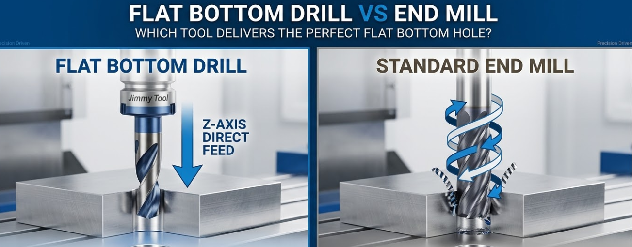 Flat-Bottom Drill vs. End Mill: How to Efficiently Drill Perfect Flat-Bottom Holes in Industrial Machining?